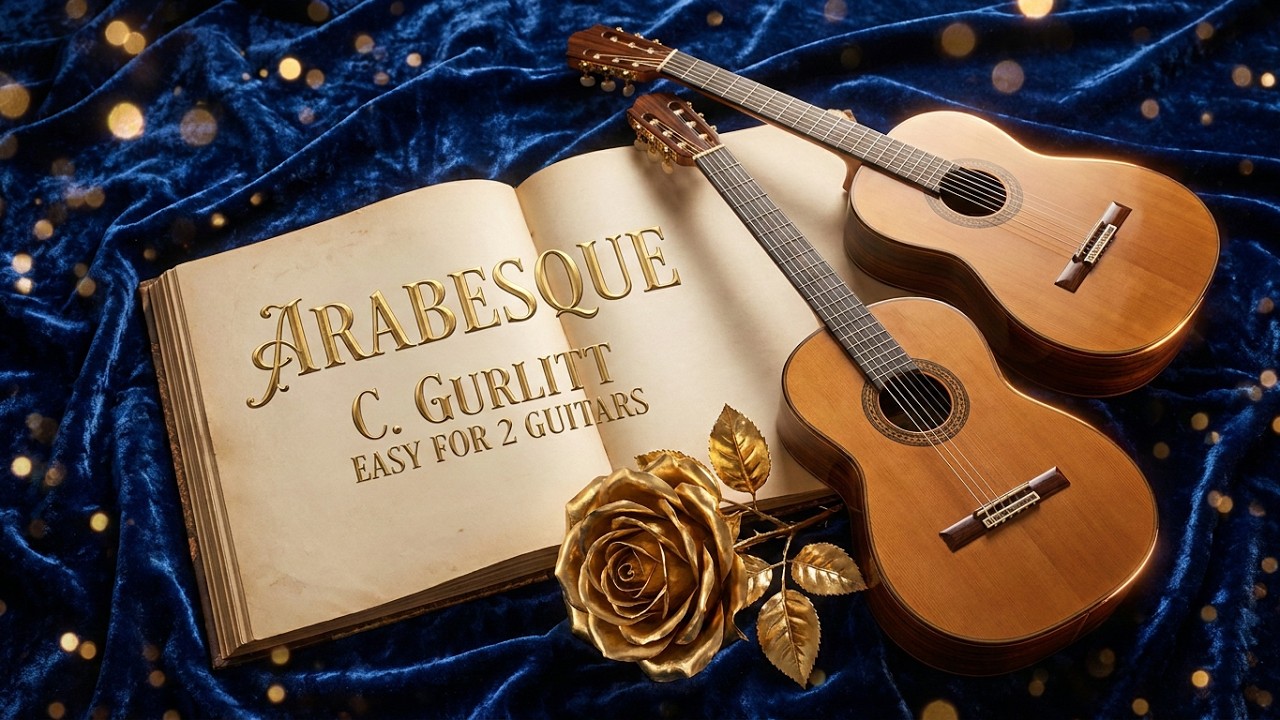 Arabesque - C. Gurlitt/ Easy arr. for 2 guitars #classicalguitar #gurlitt #arabesque