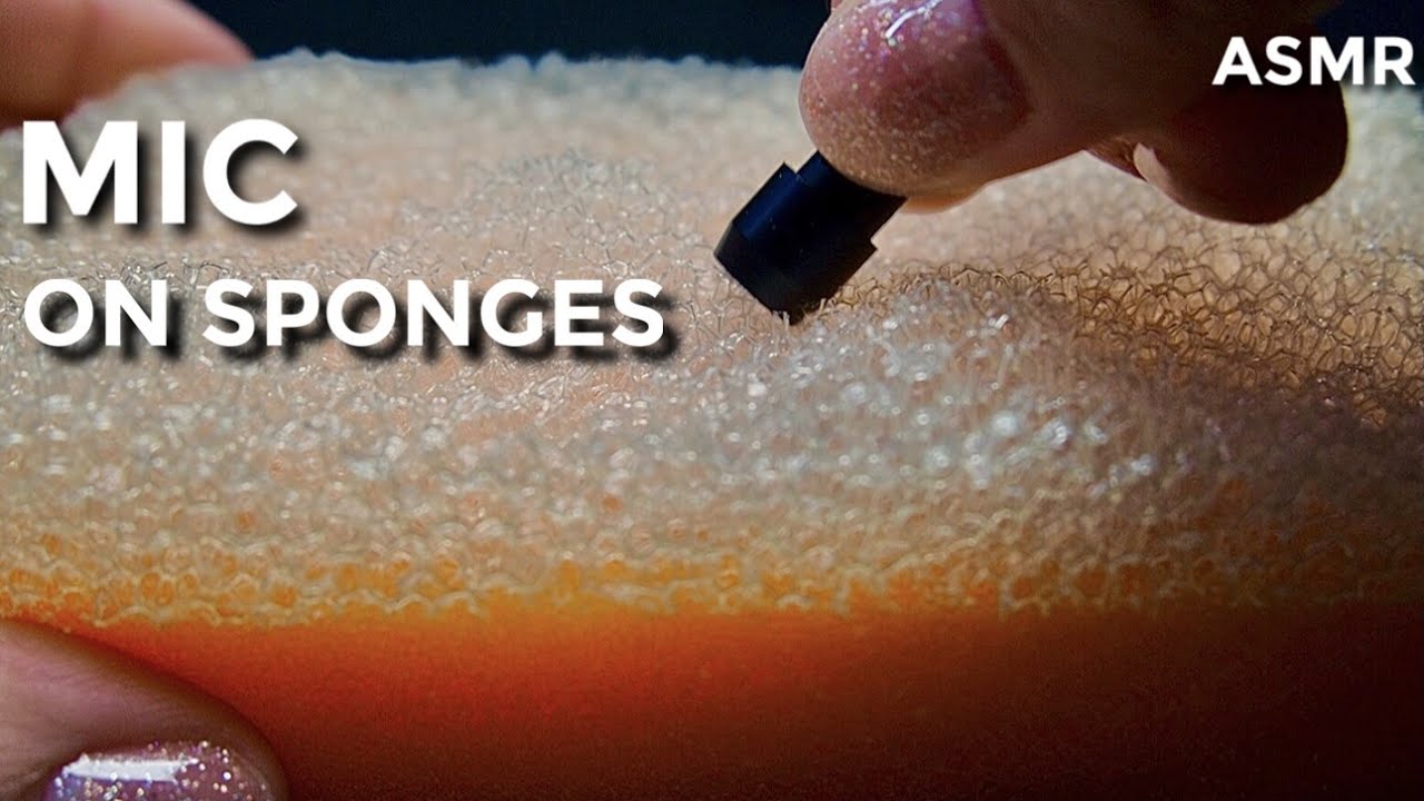 Mic on different sponges - dry sounds ASMR