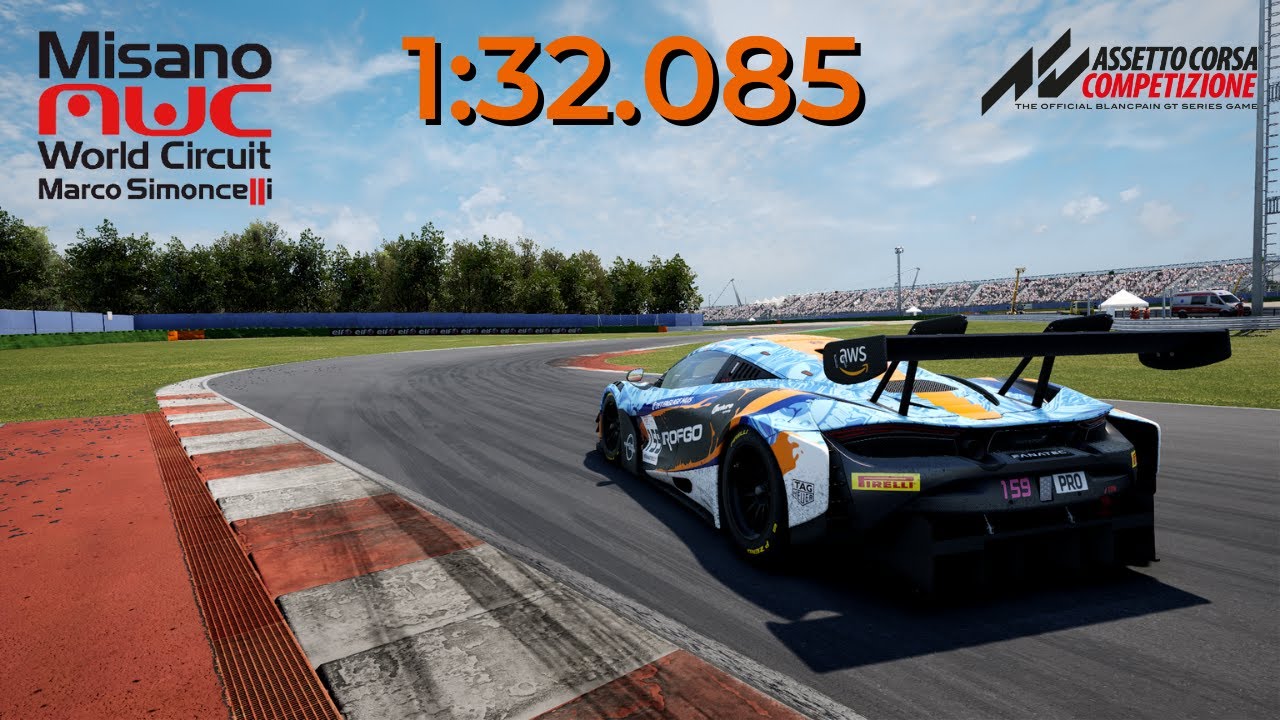 MISANO HOTLAP 1:32.085 MCLAREN 720S EVO ACC 1.9.4