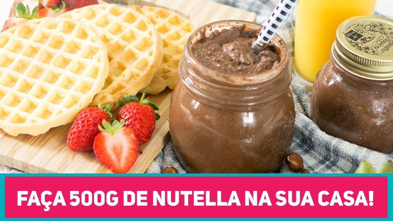 Como fazer NUTELLA CASEIRA fácil e econômica só 5 ingredientes! | Receita de CREME DE AVELÃ caseiro