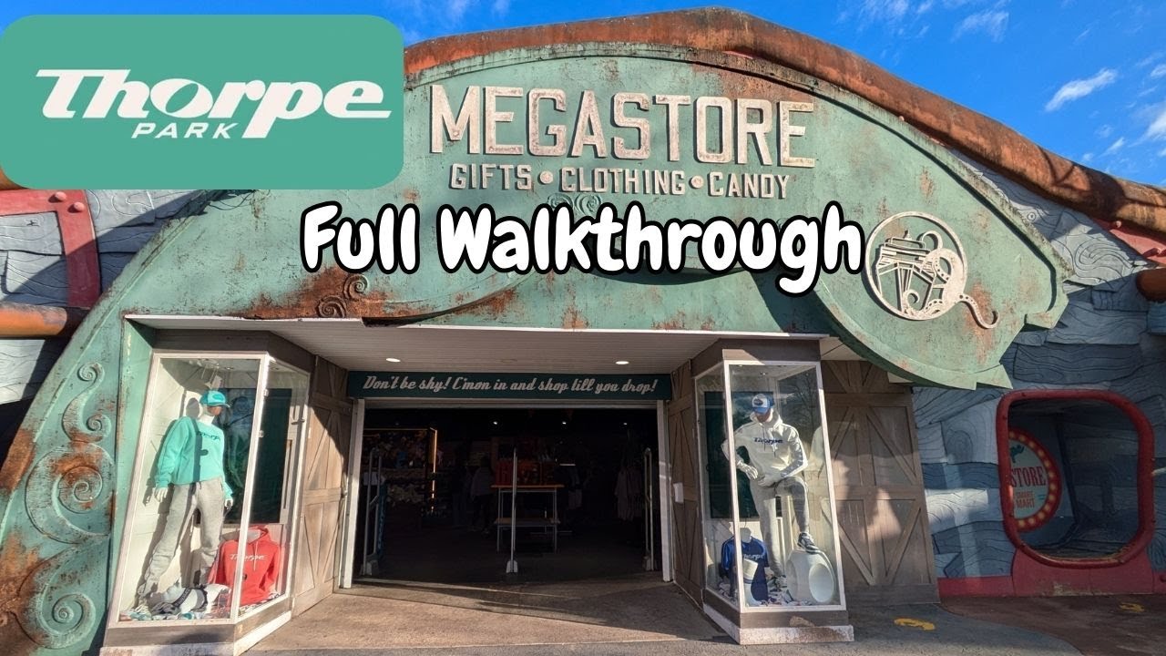 Tour of Megastore NEW Merch March 2025 at Thorpe Park