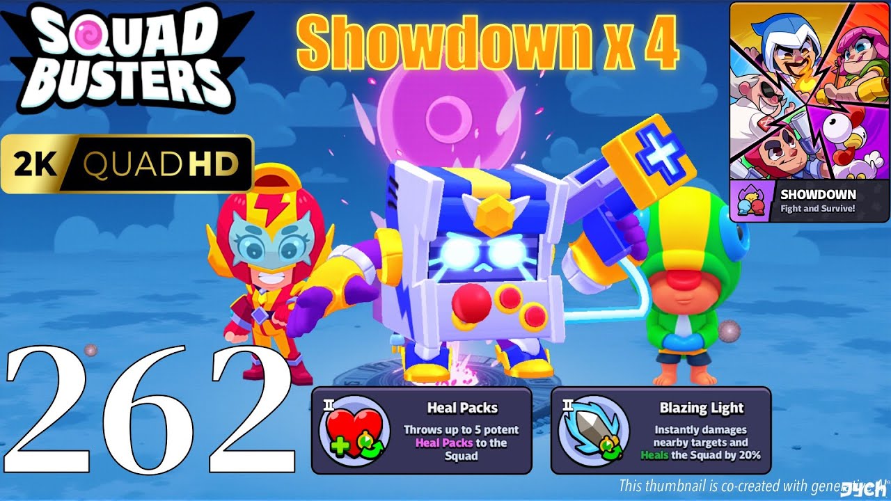 Squad Busters - Walkthrough Gameplay Part 262 - 8-bit, Max, Leon - Showdown x 4