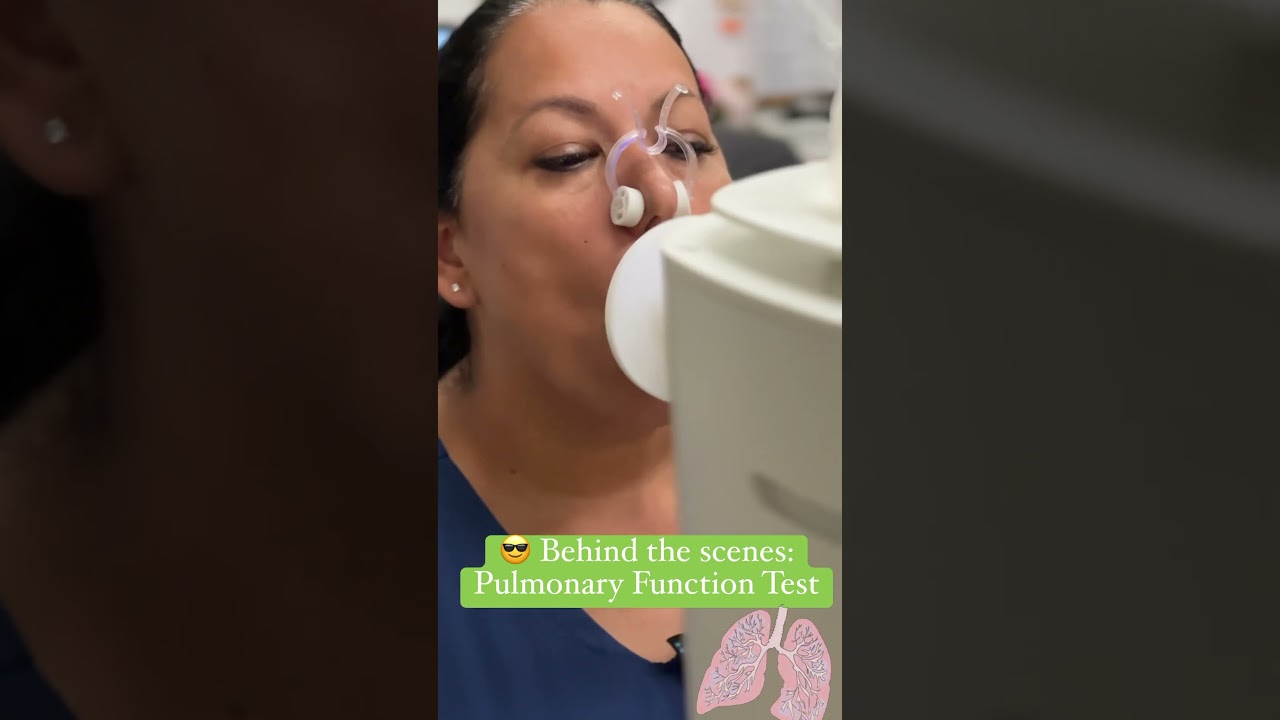 😎BTS of a PFT! In this clip, our Cardio team shows an example of Spirometry and DLCO!