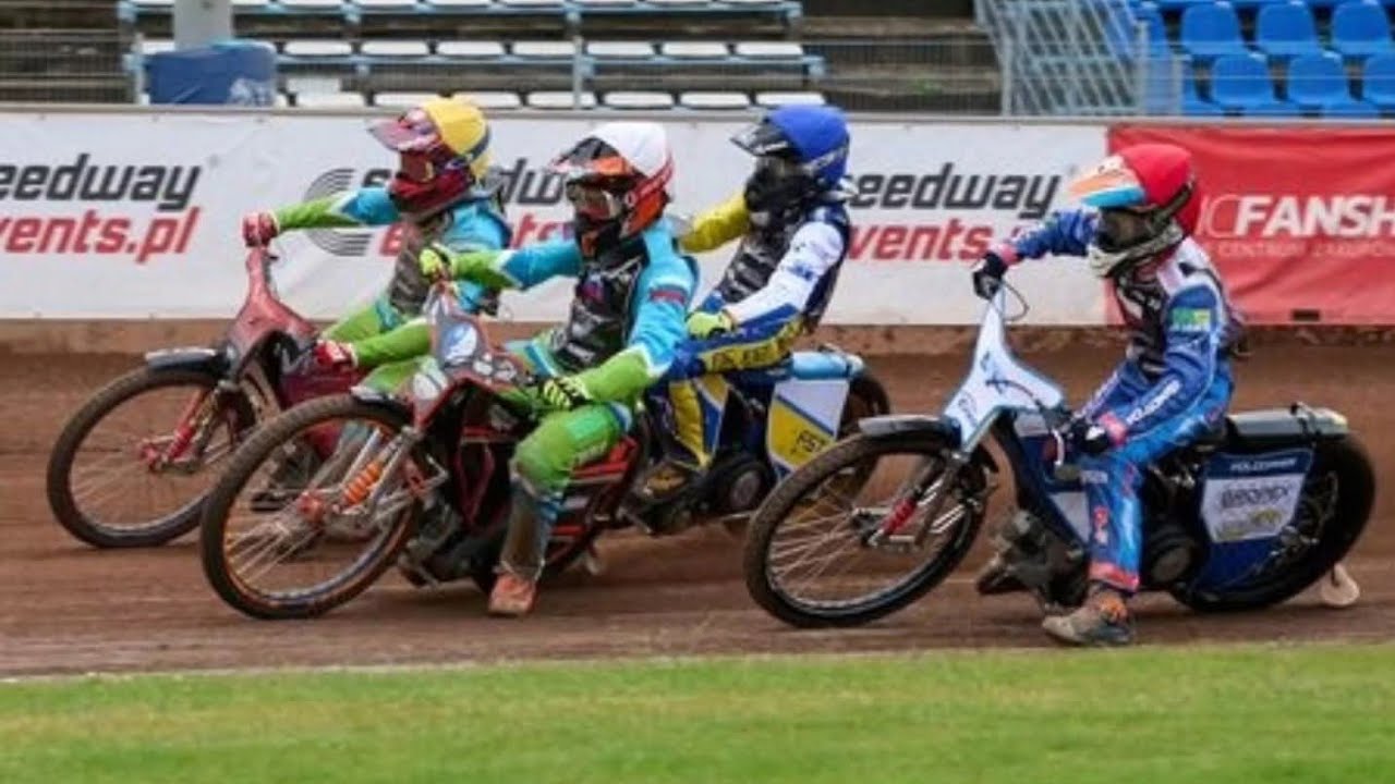 Slovenian speedway team (Sven Cerjak & Gregor Zorko) on European 250cc Pairs race 1 in Gdansk
