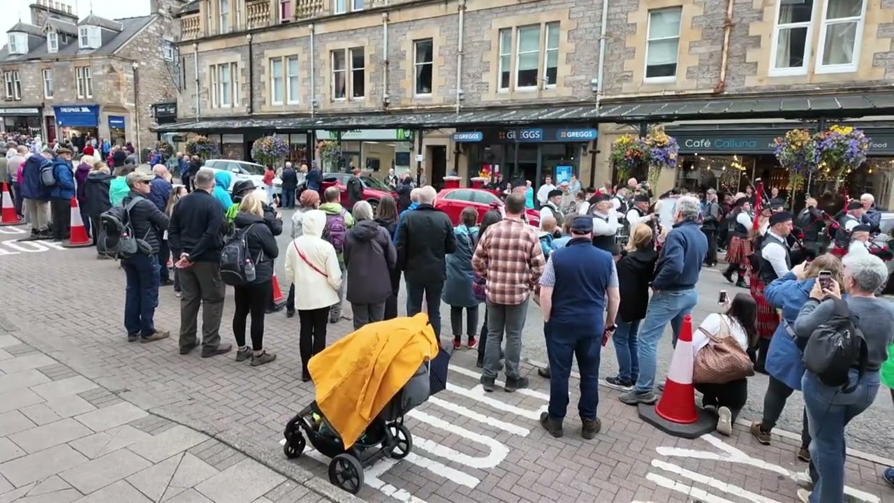 Pitlochry March of Pipe Bands. September 13, 2025. 