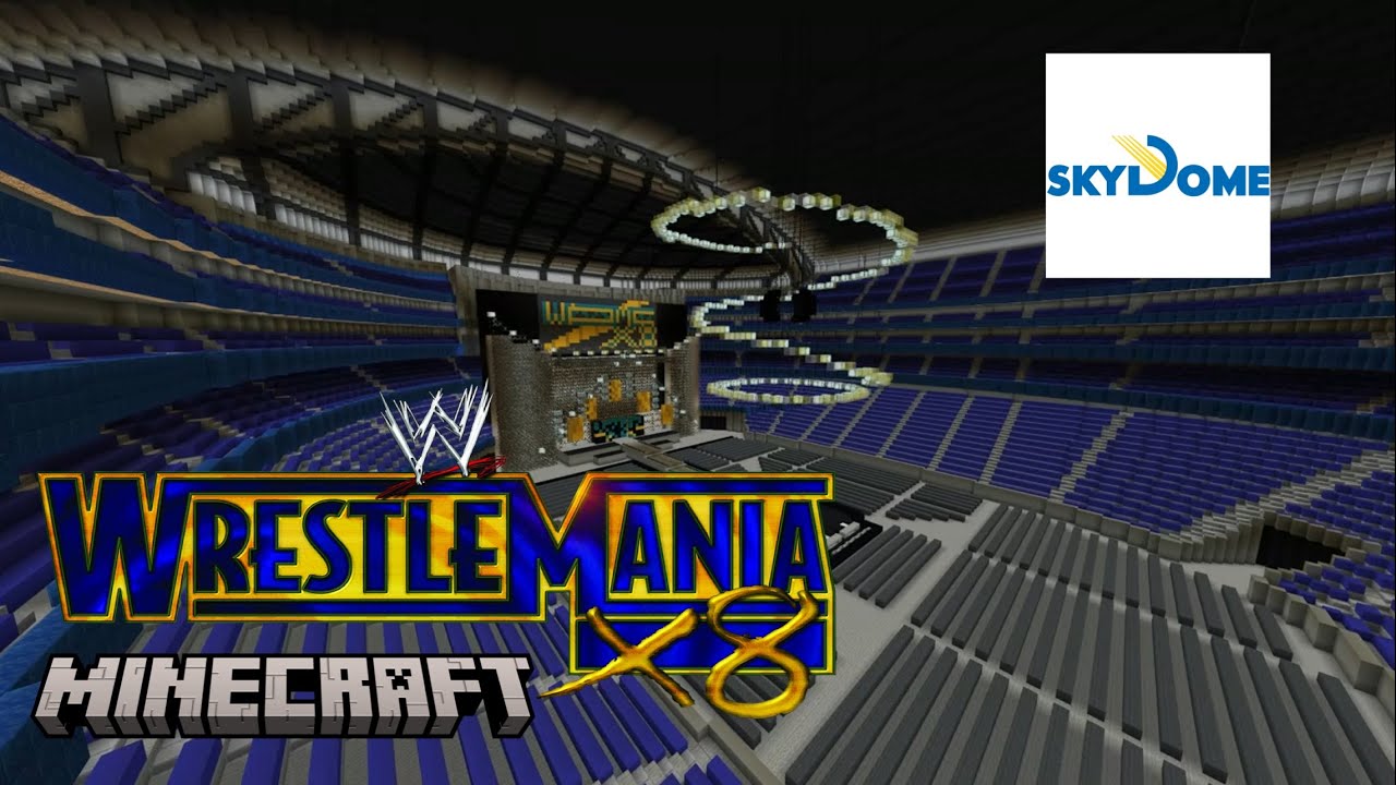 Wwe WrestleMania X8 (18) Minecraft arena (Toronto SkyDome/Rogers Centre)