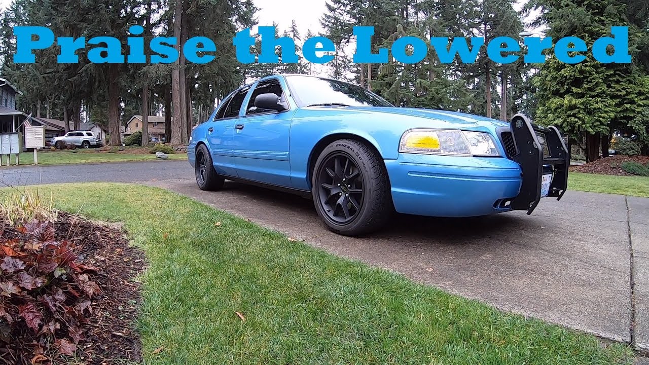 How to lower a Crown Vic Police Interceptor & replace front struts.