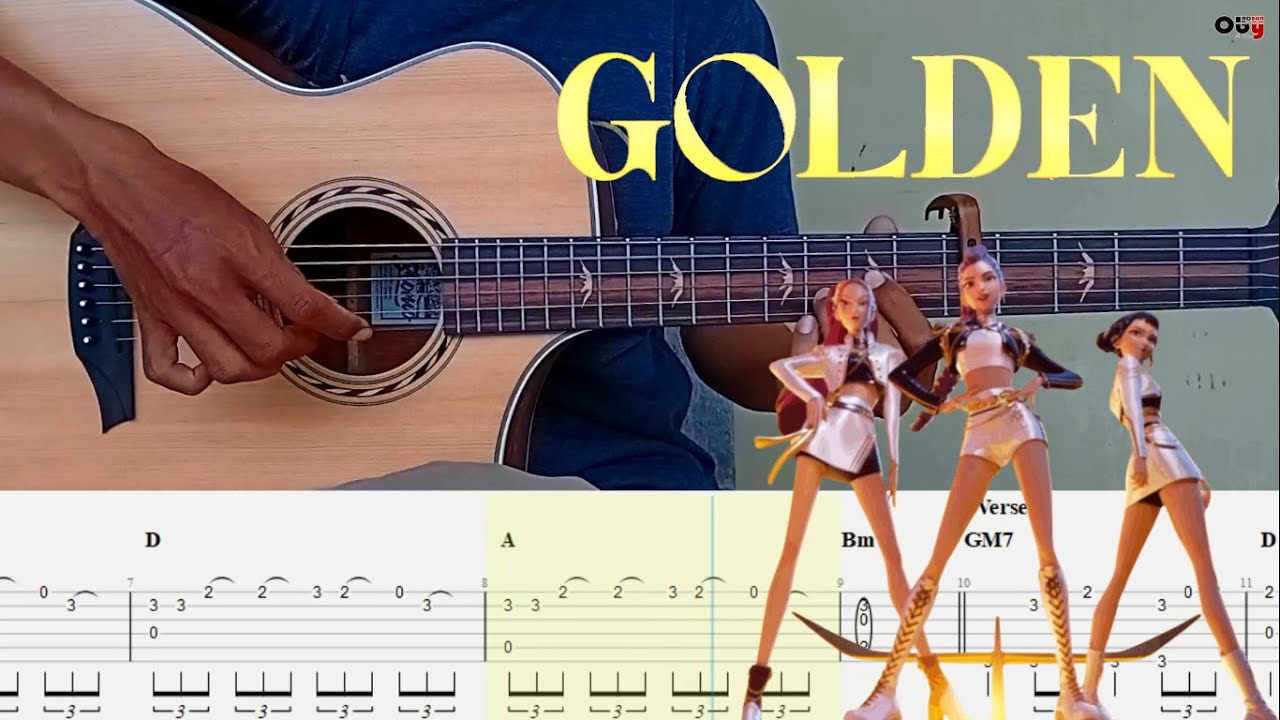 Huntrix - Golden - KPop Demon Hunters - Fingerstyle Cover + TAB