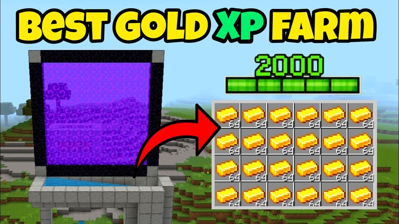 EASIEST GOLD XP Farm Minecraft Bedrock 1.21+!