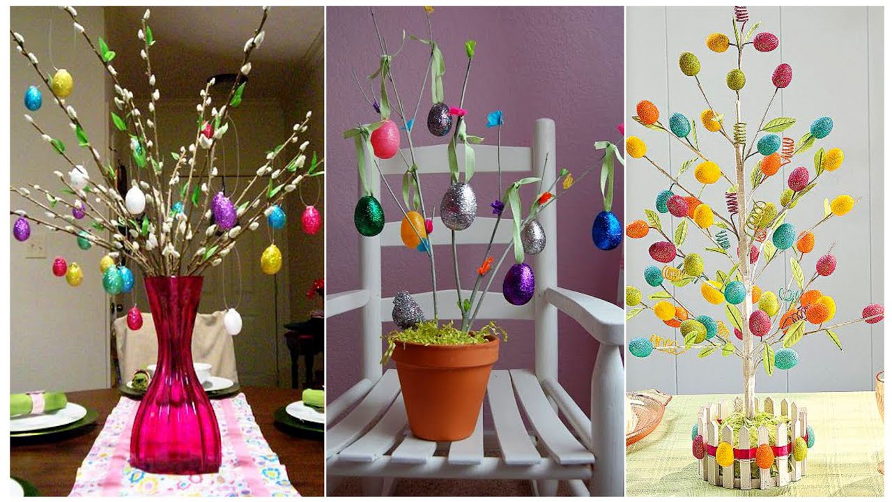 Inspired 50! Dollar Tree Easter ideas/Easter Tree with Eggs Style/DIY Easter Tree 🌴