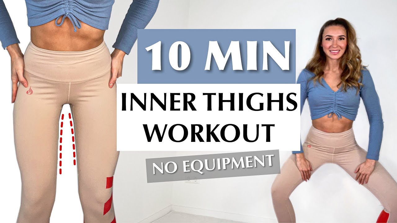 10 MIN INNER THIGHS WORKOUT - Slimmer Thighs! - Medium Level / No Equipment / Katja Believe