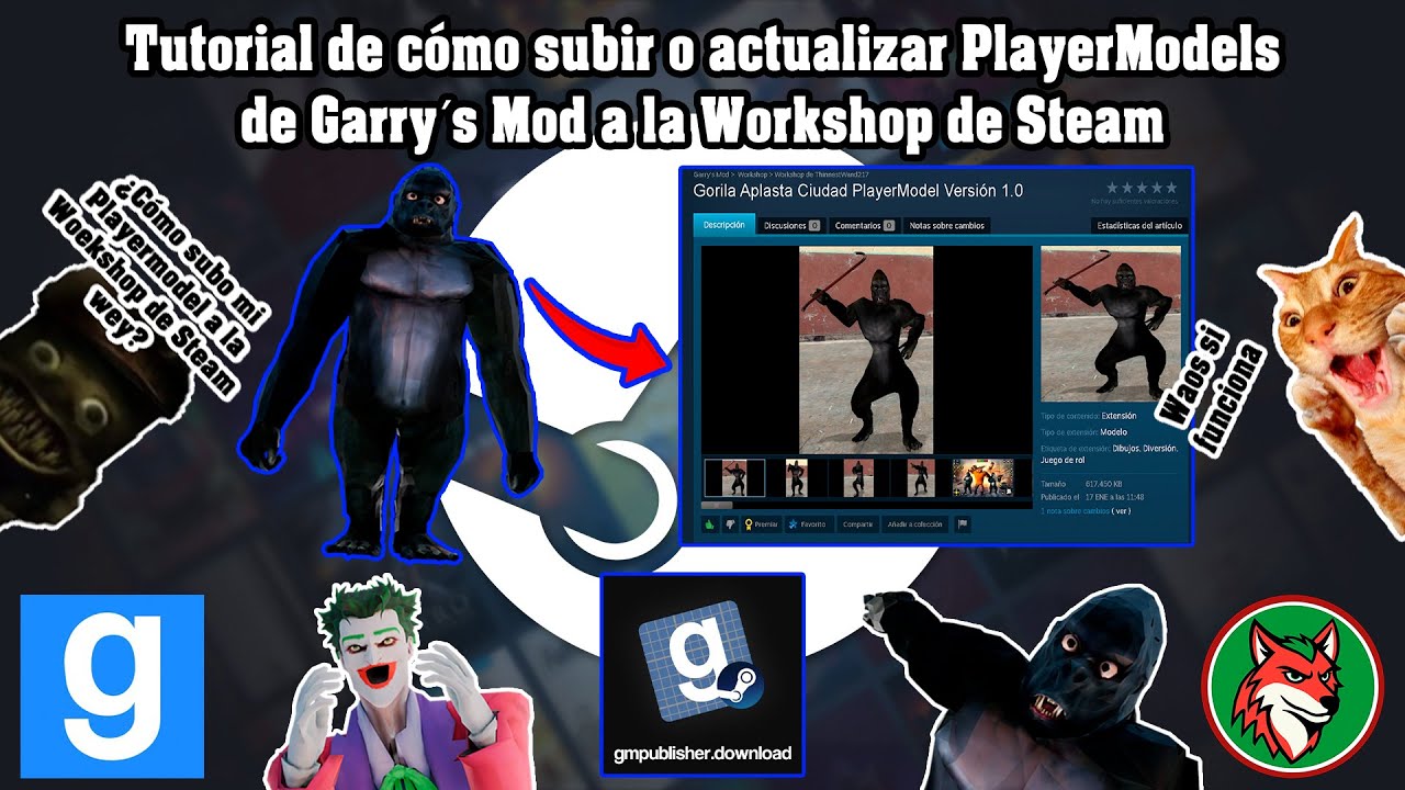 Tutorial de cómo subir PlayerModels de Garry´s Mod a la Workshop de Steam