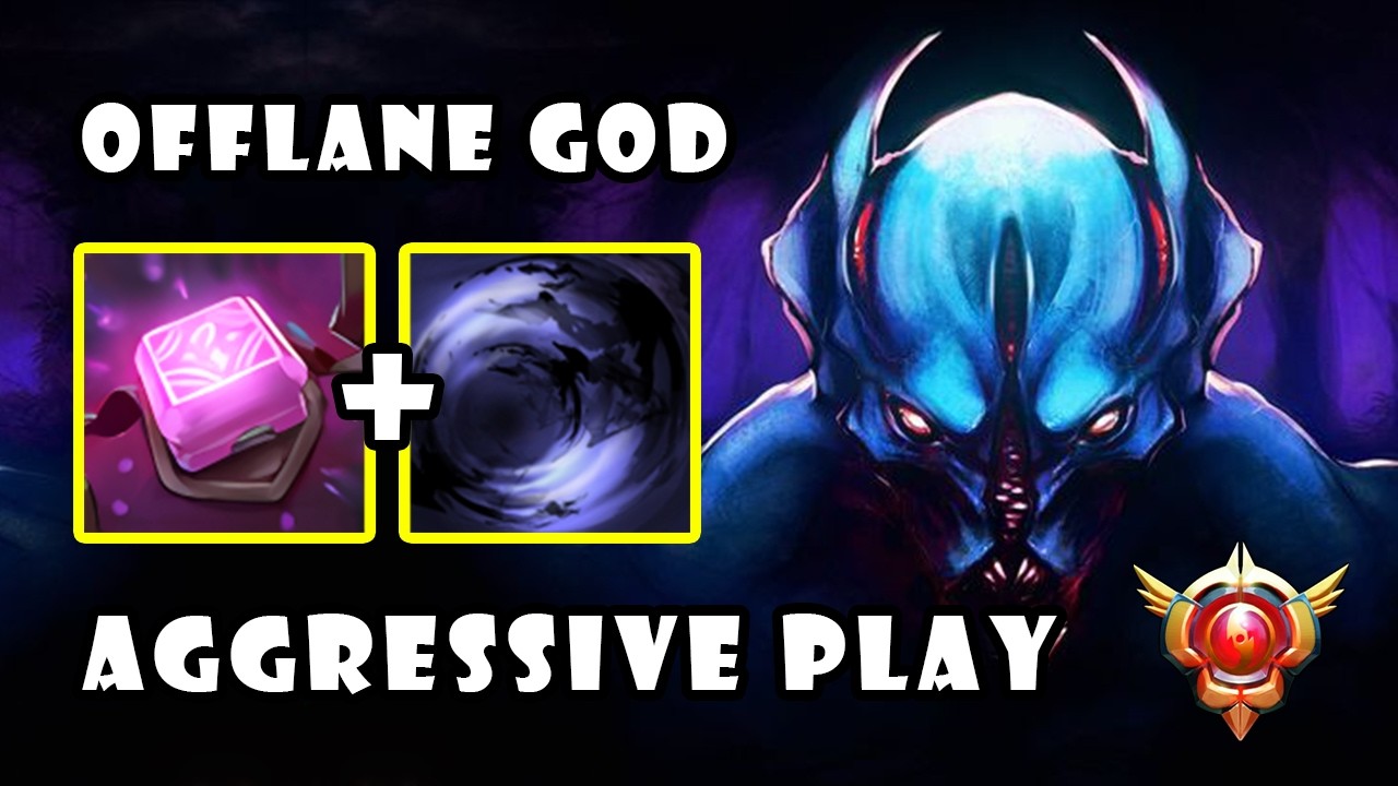 How to Play Offlane GOD Nightstalker Spammer with Super Aggressive Game | Dota 2 Gameplay 7.40