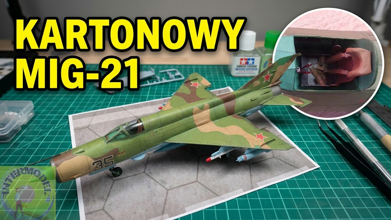 Model Kartonowy MIG 21 MF wydawnictwo GPM skala 1:33 #papermodel #modelarstwo #hobby #karton#mig