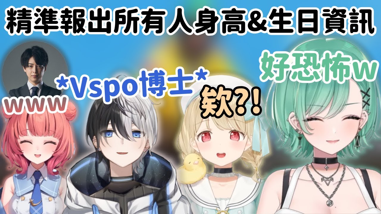 【Vspo精華】博士Kamito精準說出Beni Toto Akarin的官方資料 讓三人覺得有點恐怖w【八雲べに】【夢野あかり】【Kamito】【小雀とと】【yue】【Vtuber中文】