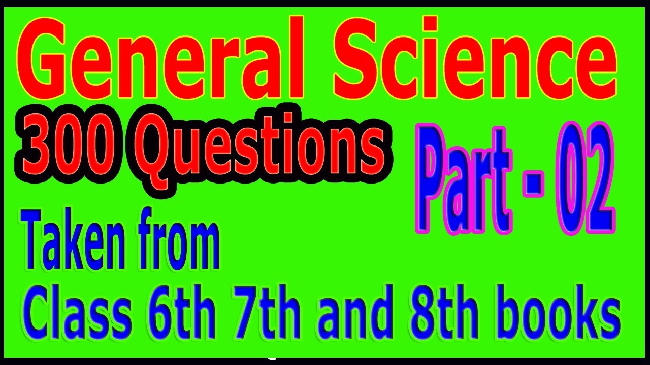 NTS OLD PAPER. General Science questions ( 6 7 8 ) books. Part 02