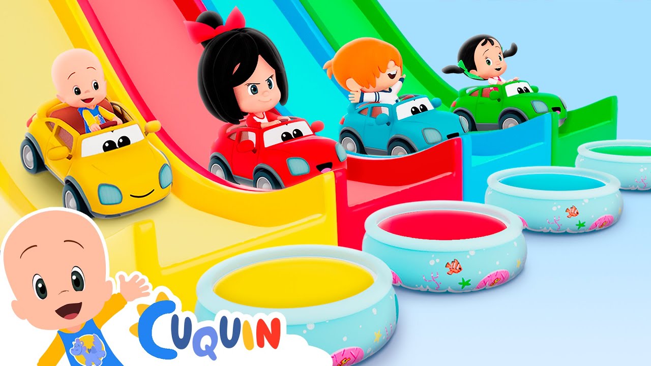 Coches de animales de colores | Canciones y episodios con la Familia de Cleo & Cuquín