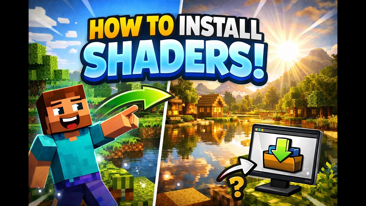HOW TO INSTALL MINECRAFT SHADERS (ANY VERSION!!)