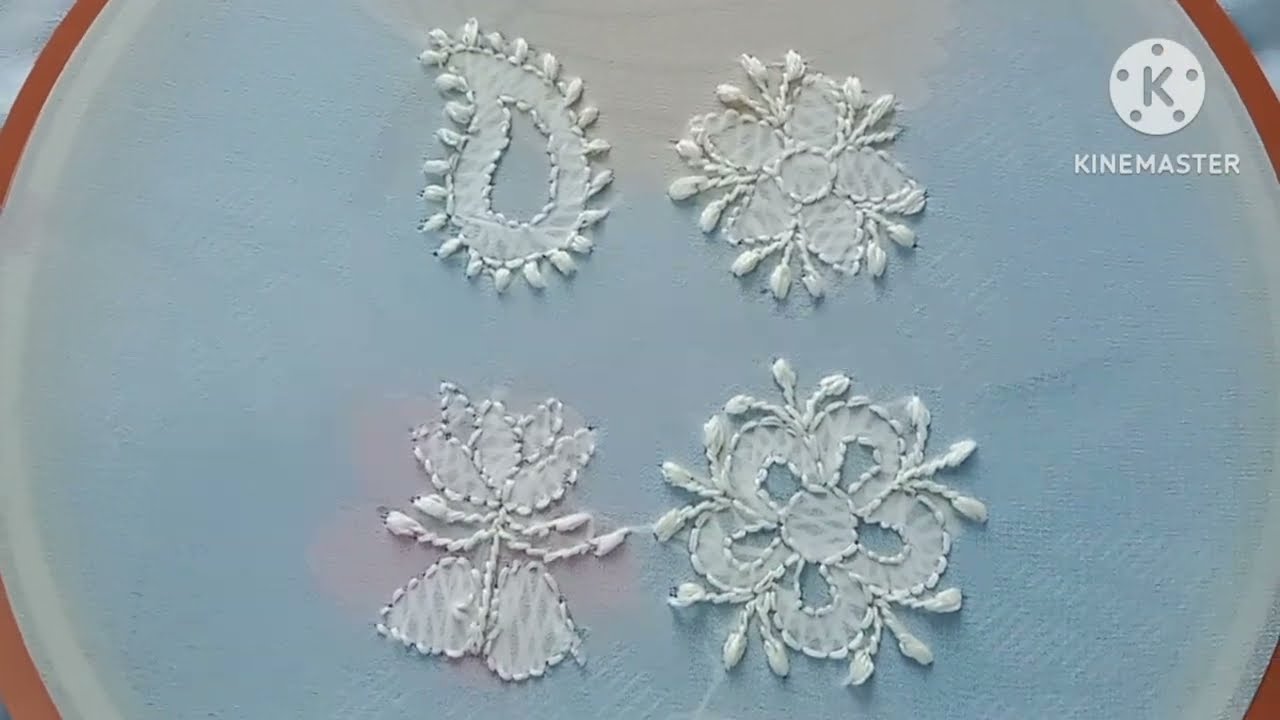 Lacknow stitch tutorial || Part - 3 || লাখনৌ সেলাই #embroiderydesign #handembroidery