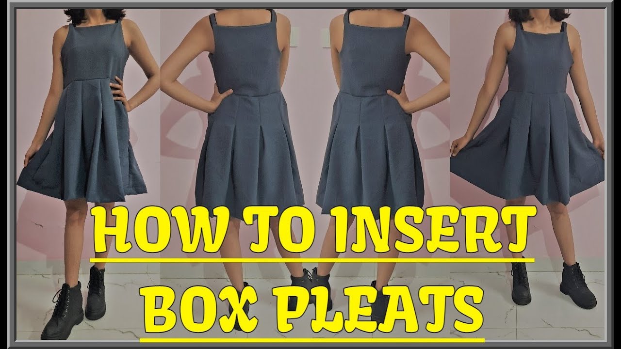 How to insert box pleats in frock or skirt | Box pleats making | DIY - Tailoring With Usha