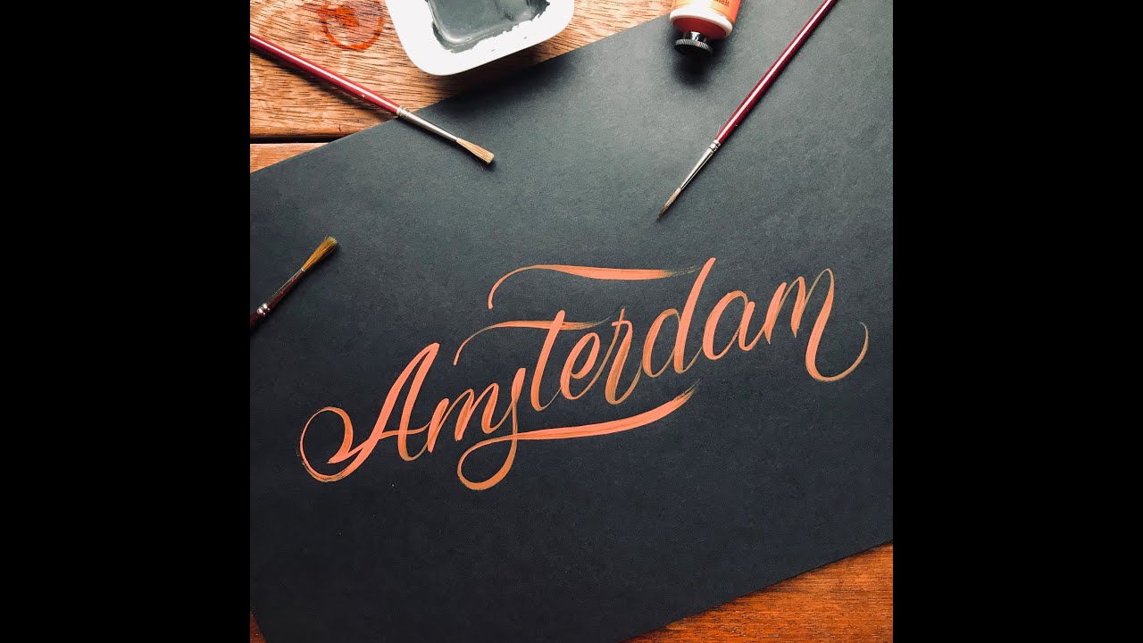 AMSTERDAM | Brush Script Calligraphy
