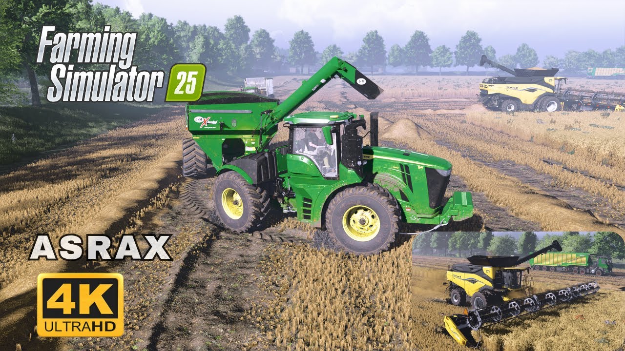 FS 25 | Ultra Realistic | Wheat Harvest | New Holland CR11 , John Deere R9  (fs25 reshade)