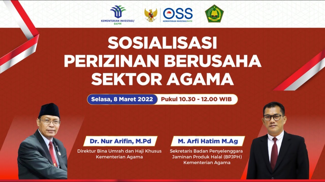 Sosialisasi Perizinan Berusaha Sektor Agama