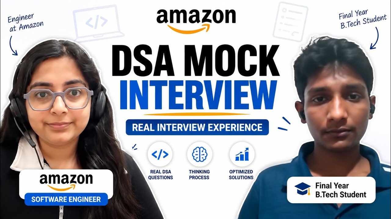Живое пробное собеседование по алгоритмам (DSA) с SDE из Amazon