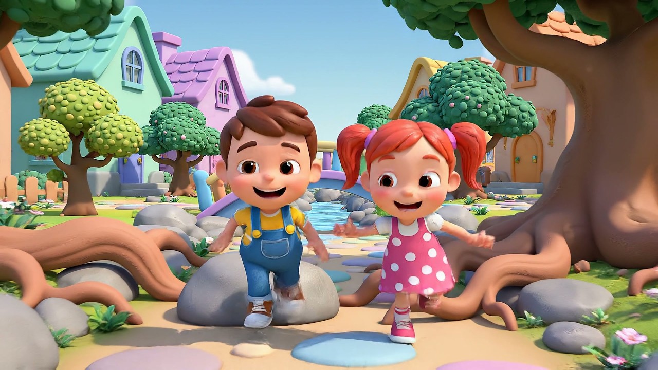 Carrera de Montaña con Cubos de Agua | Canciones Infantiles de Aventura y Desafíos