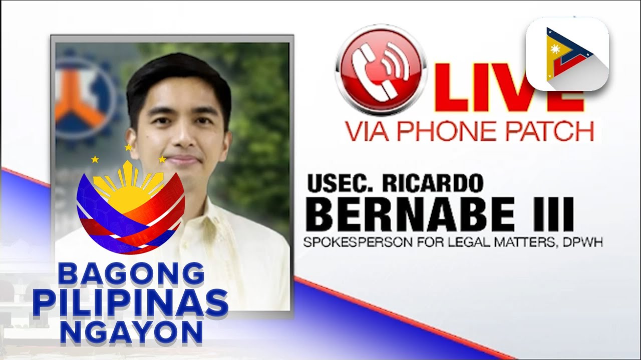 Panayam kay DPWH spokesperson for legal matters, Usec. Ricardo Bernabe III ukol sa discrepancy sa...