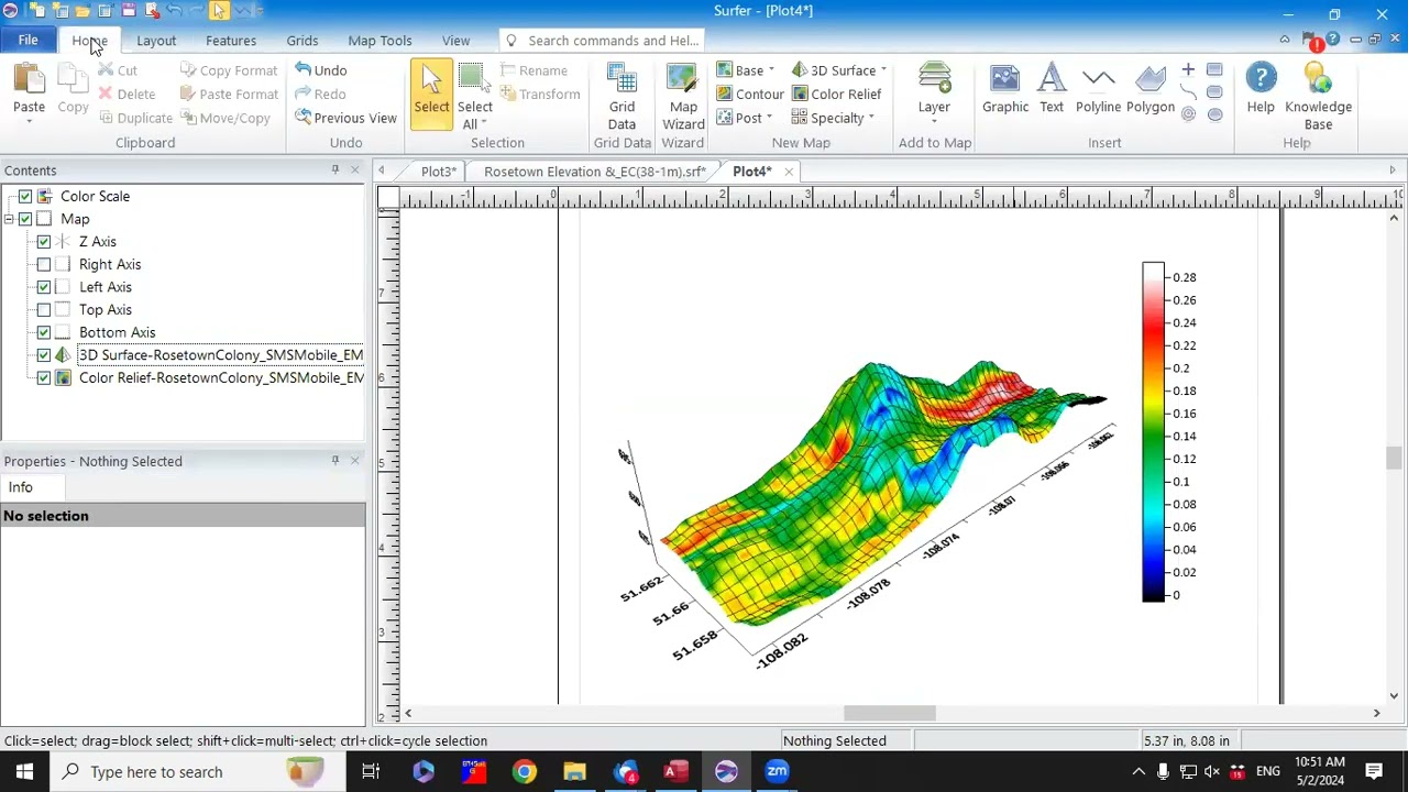 How to Overlay EM38MK2 Soil Conductivity Data with 3D-Topography in SURFER
