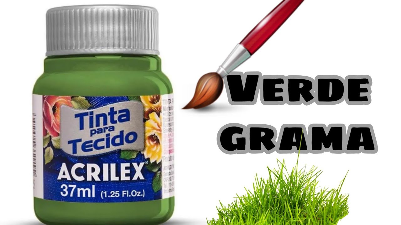 COMO FAZER A COR VERDE GRAMA - TINTA PARA TECIDO ACRILEX