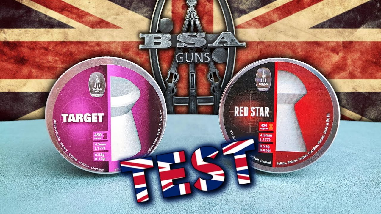 Test plombs - BSA Guns Target 4.5mm/0.53g. et Red Star 4.5mm/0.52g. à 25m.