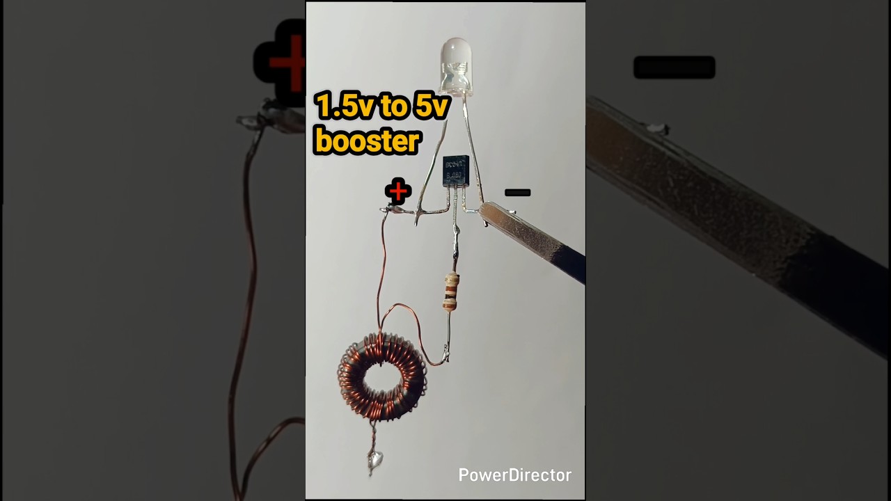 1.5V to 5V Joule Thief ⚡ DIY Mini Boost Converter using BC547 #bc547 #joulethief #circuit #converter