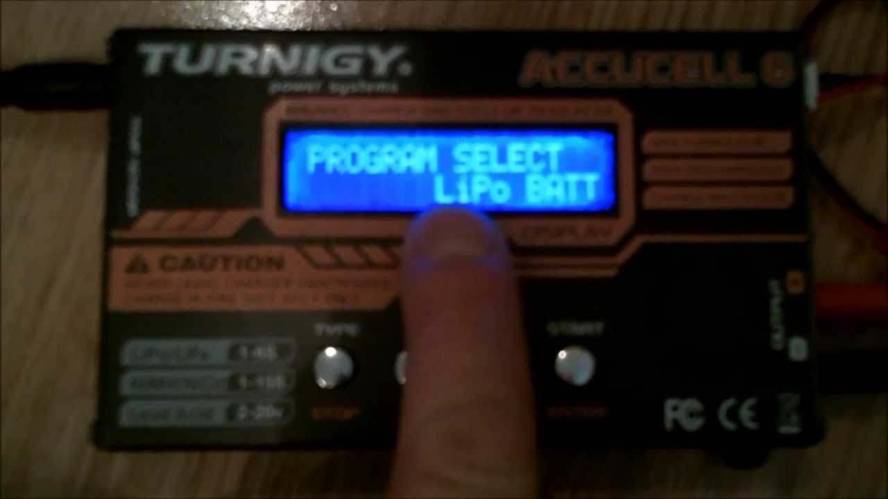 How to charge a LiFe battery with Turnigy Charger