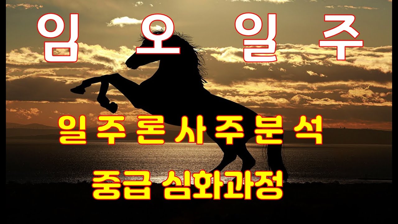 임오일주, 일주론 심화과정 사주 중급강의