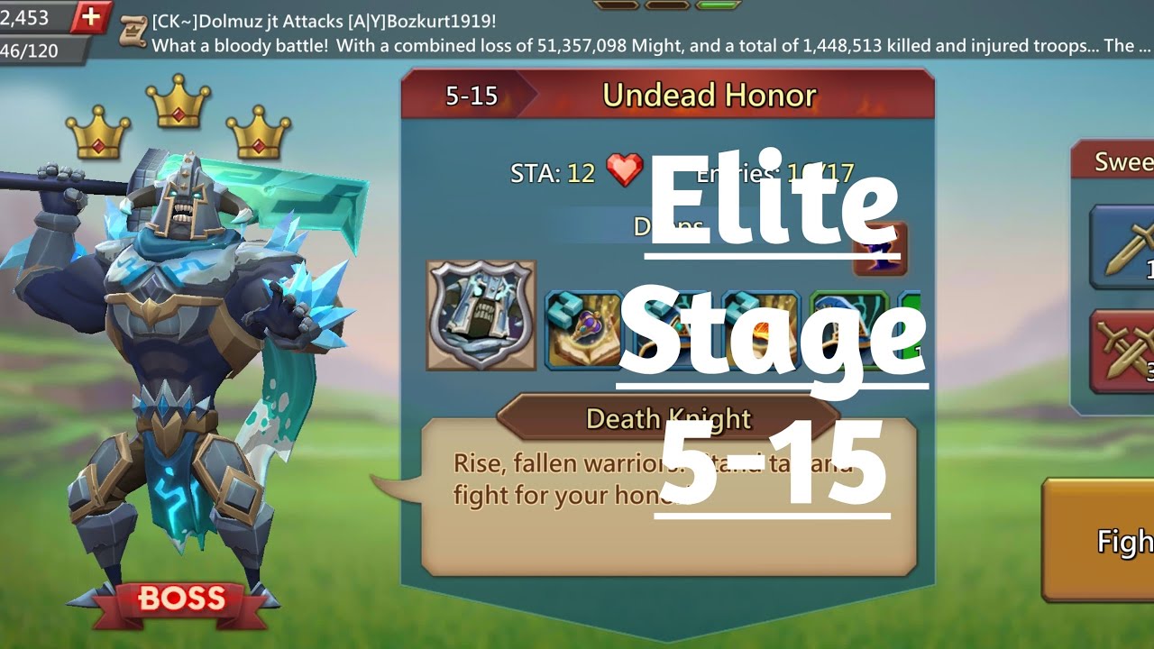 Lords mobile Elite stage 5-15 with three stars|Undead honor Elite stage 5-15