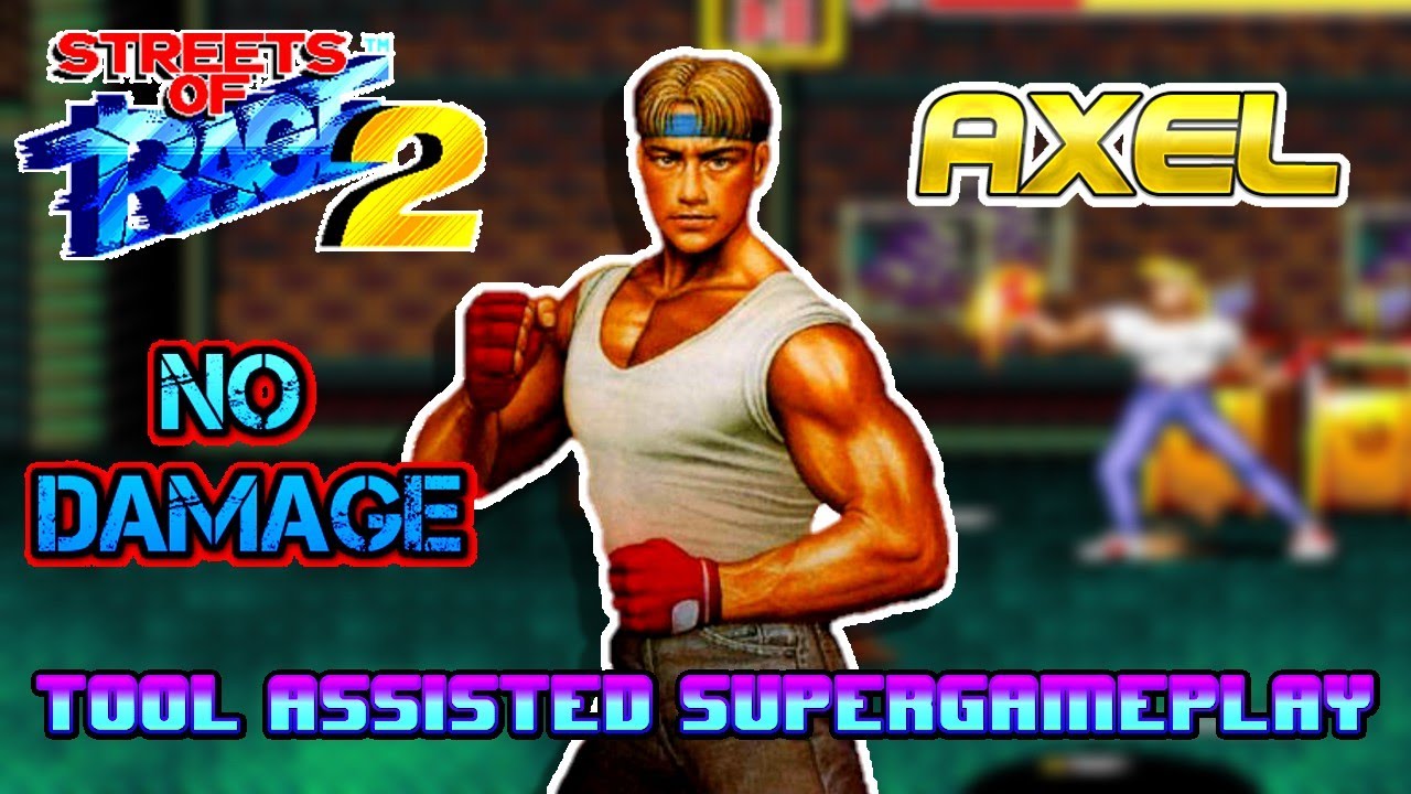 [TAS] Streets of Rage 2 (Bare Knuckle II) Axel Hardest No Damage