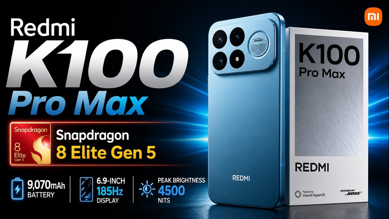 Redmi K100 Pro Max Unboxing & Review: 185Hz & 9,000mAh Monster! 🔥