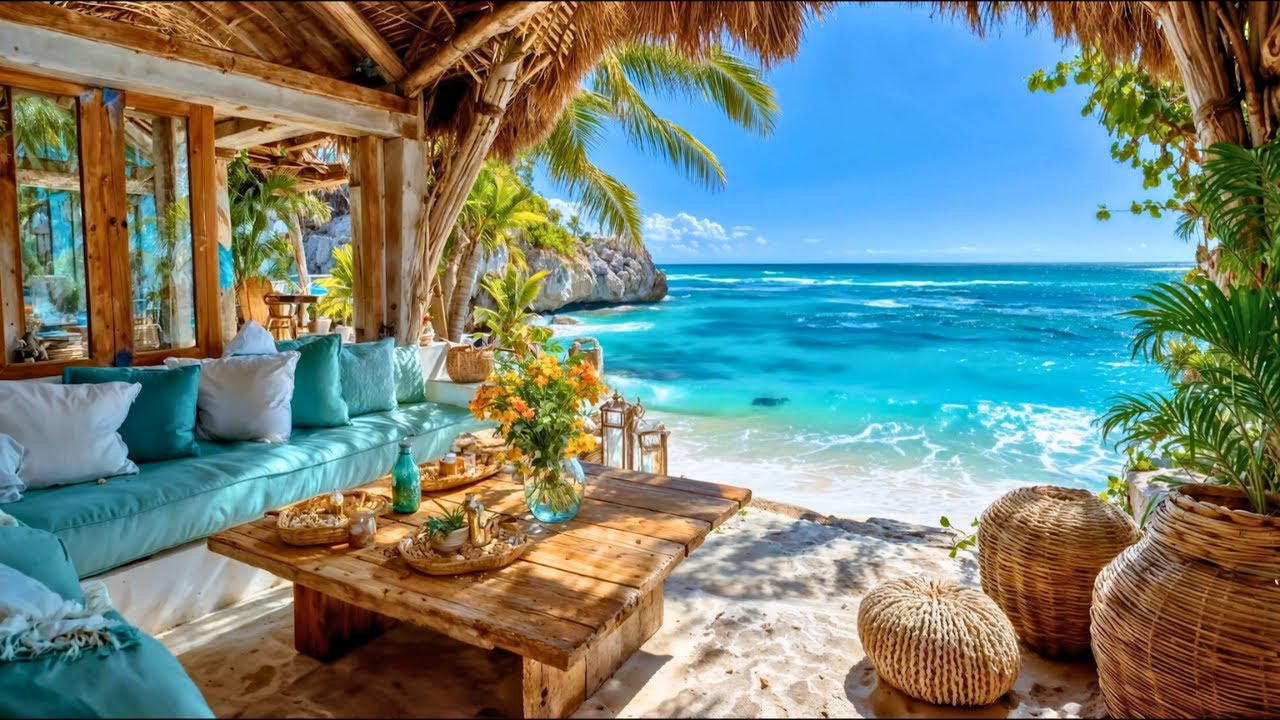 Ocean Breeze Café 🌴☕️ Tropical Bossa Nova Jazz at a Luxury Seaside Resort | Chill & Relax