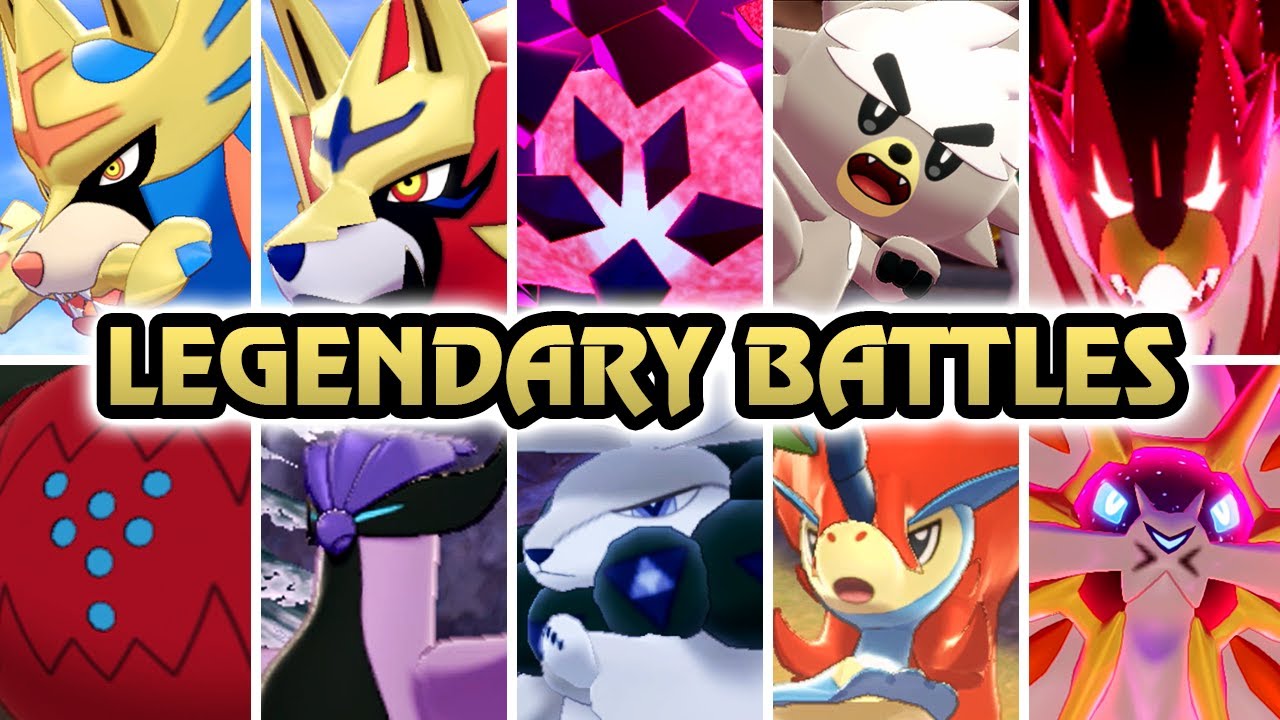 Pokémon Sword & Shield - All Legendary Pokémon Battles (DLC Included)