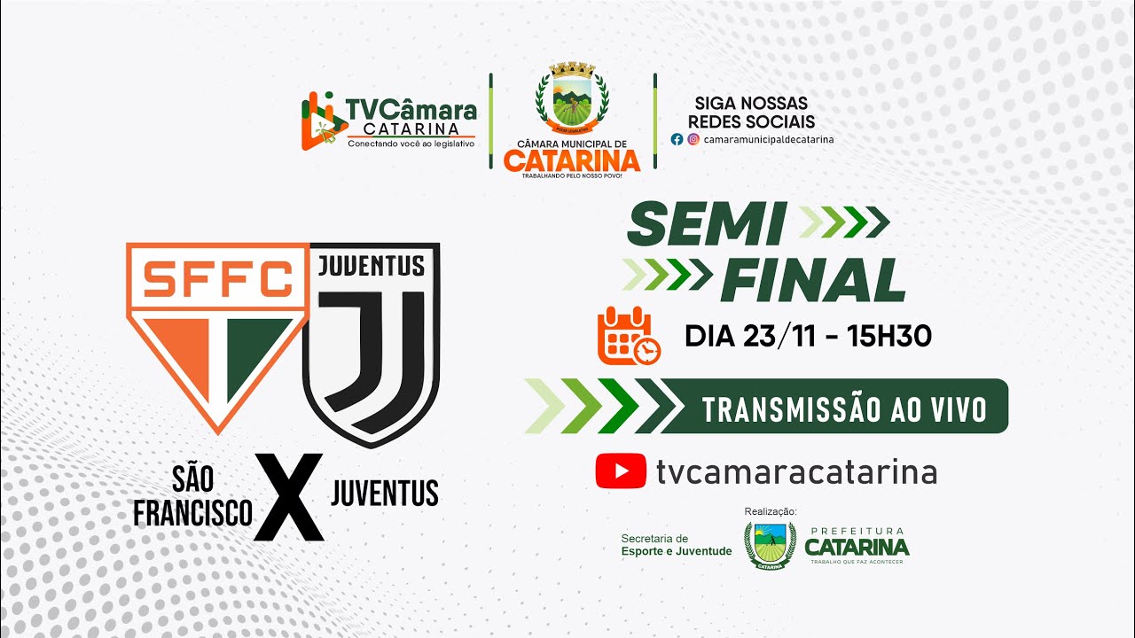 AO VIVO: S&Atilde;O FRANCISCO X JUVENTUS - CAMPEONATO MUNICIPAL DE FUTEBOL DE CATARINA 2025