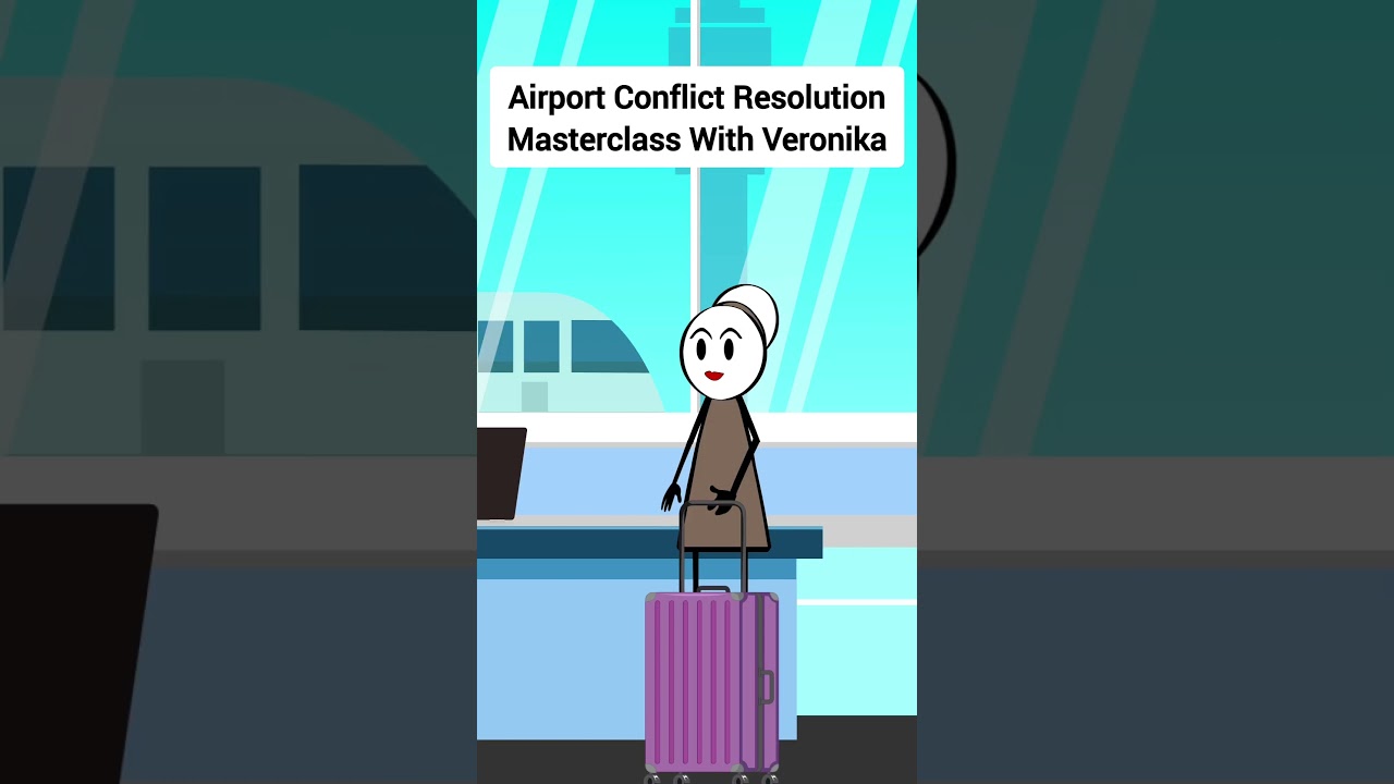 Airport Conflict Resolution Masterclass With Veronika #gplus #animation #funny #skits