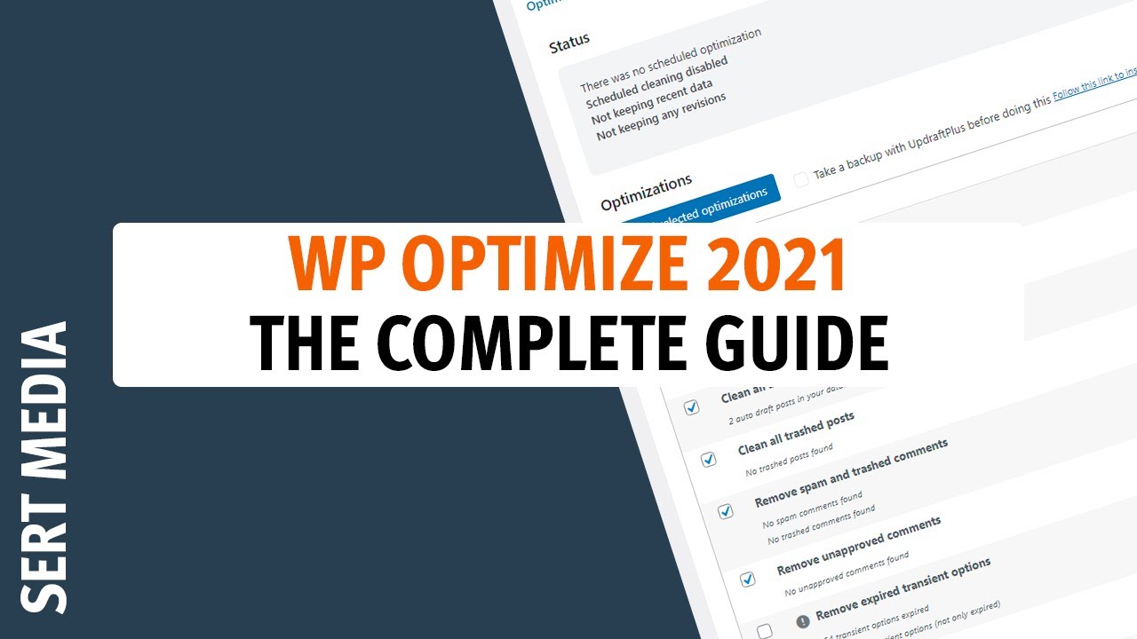 WP Optimize Tutorial 2021 - How To Setup WP Optimize - WP Optimize Best Settings 2021 - WP Optimize
