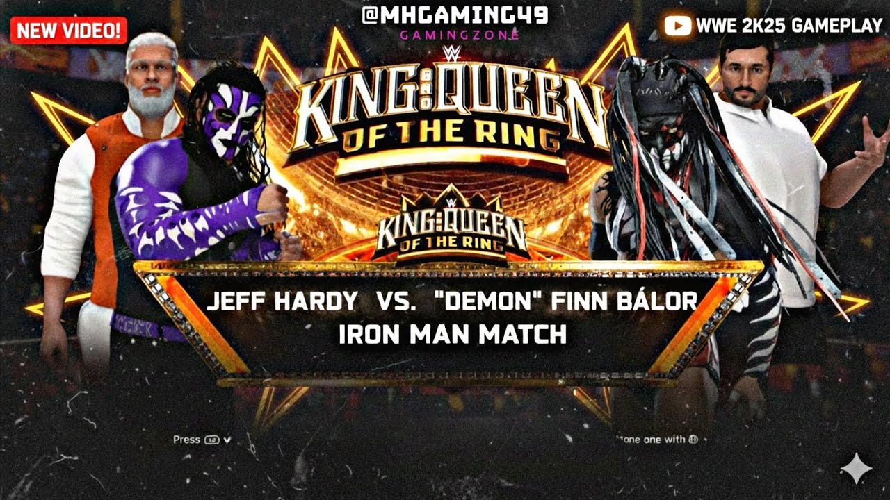 JEFF HARDY VS DEMON FINN BALOR ( IRON MAN MATCH) FULL MATCH #wwe #finnbalor #jeffhardy  #2k25gaming 