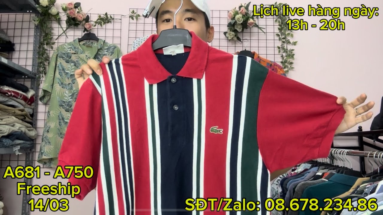 ÁO SƠ MI, POLO HIỆU BBR LACOSTE TOMMY RAPLAUREN HAZZY BAO SHIP TOÀN QUỐC A681-A750 14/03