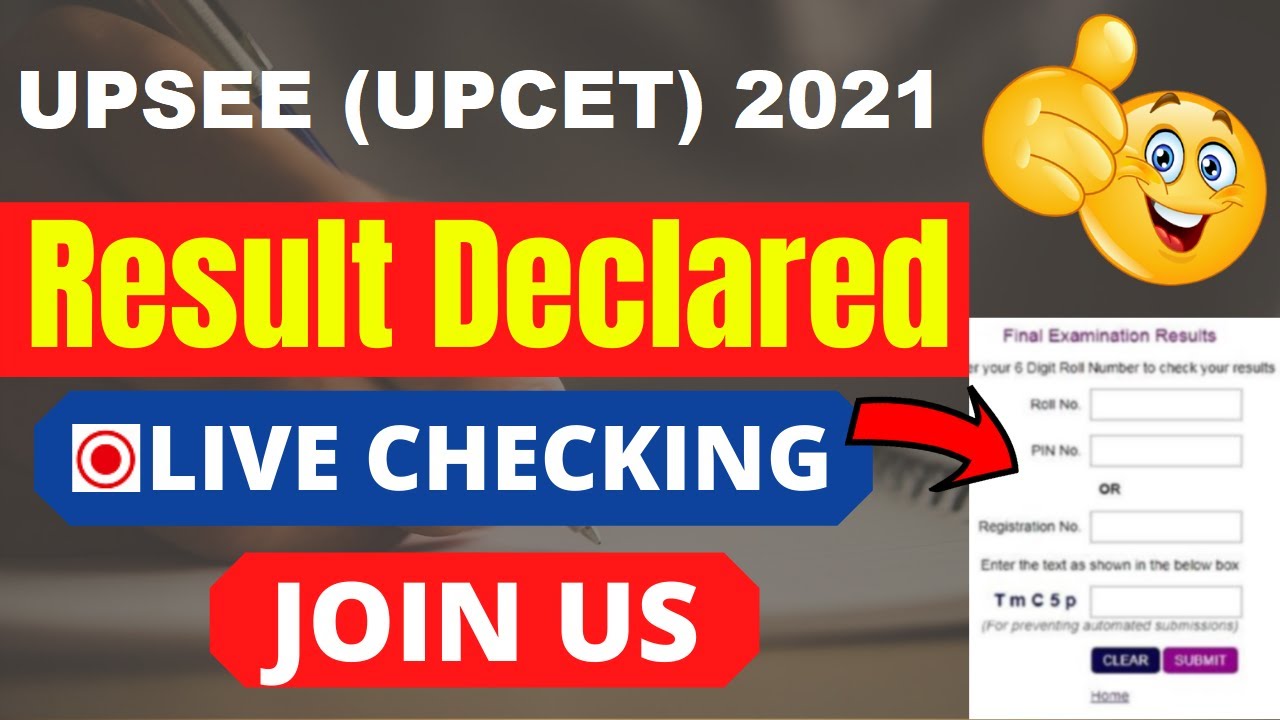 UPSEE (UPCET) 2021 Result (Declared) - Check Your UPSEE 2021 Result Here