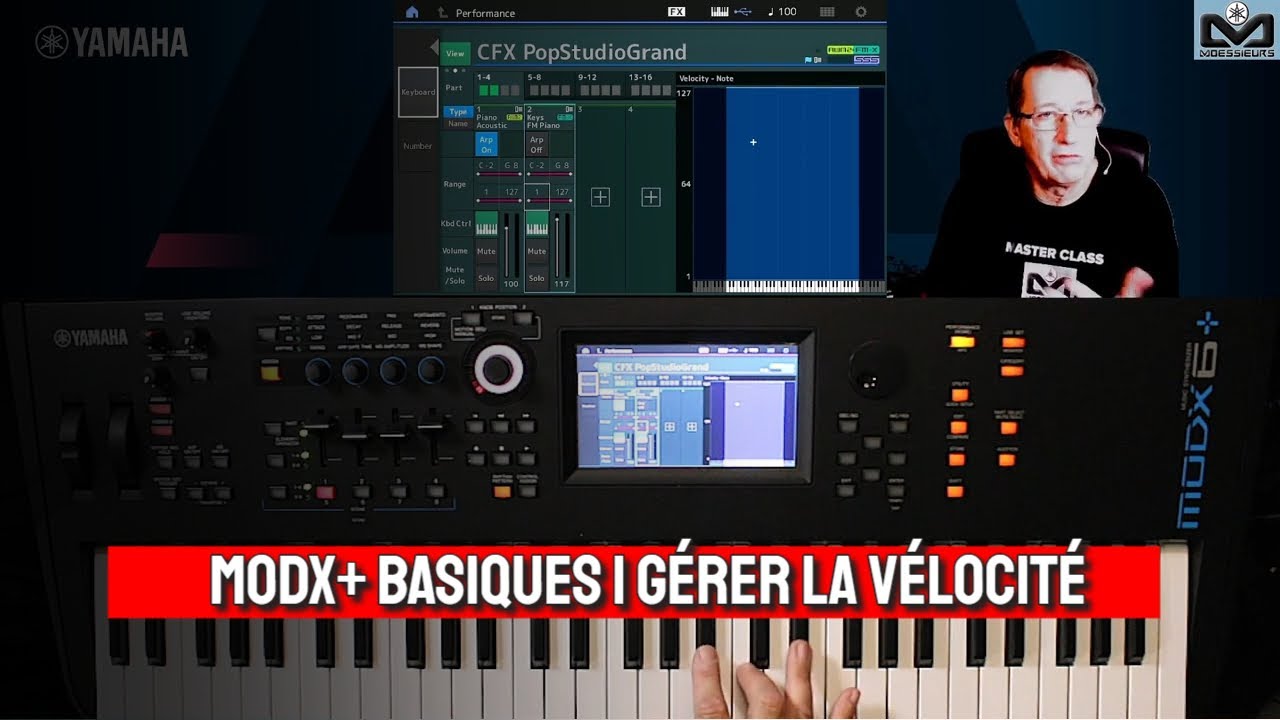 Yamaha MODX+ Basique | Comment gérer un son avec la vélocité (French with subtitles)