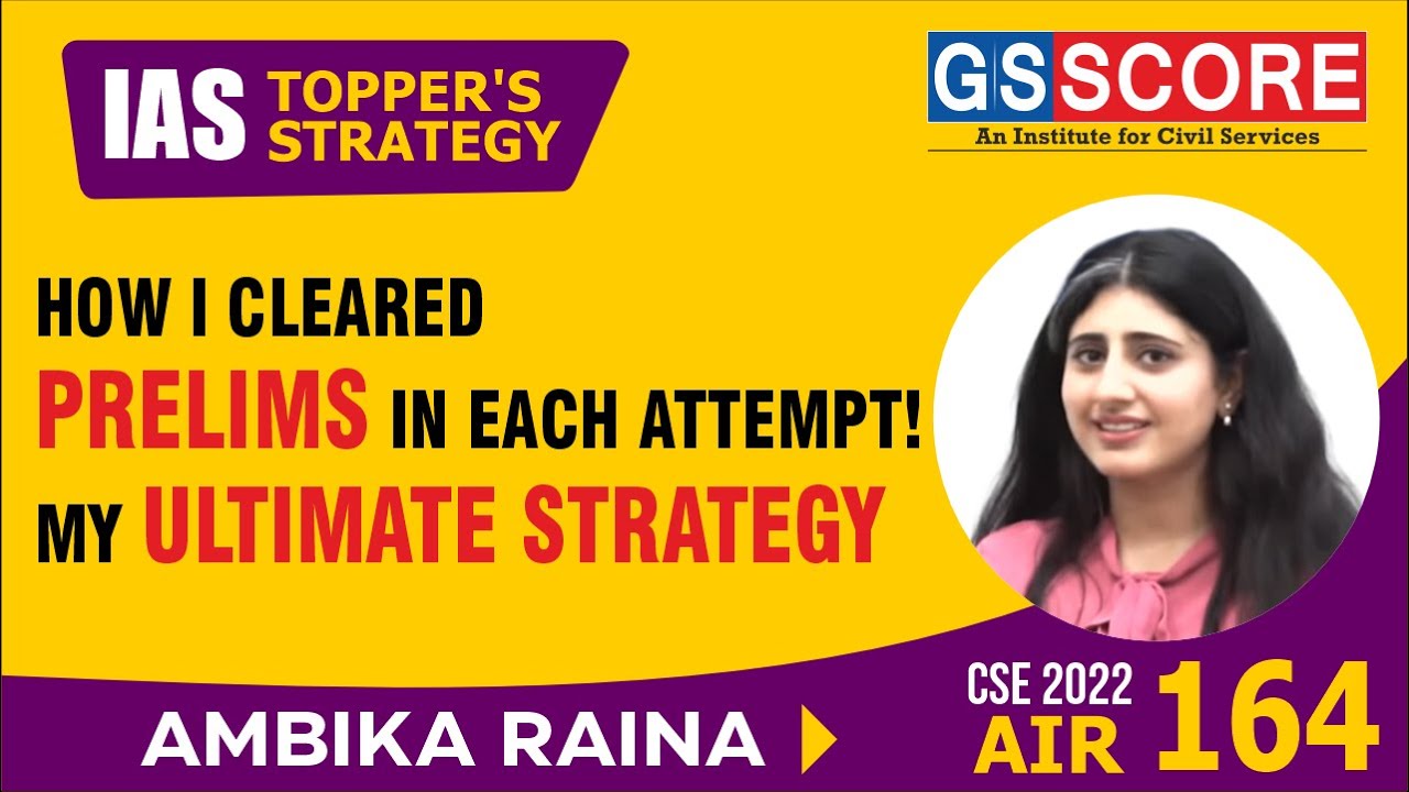 How I Cleared Prelims in each Attempt | Ambika Raina, AIR-164, UPSC CSE-2022 #toppers