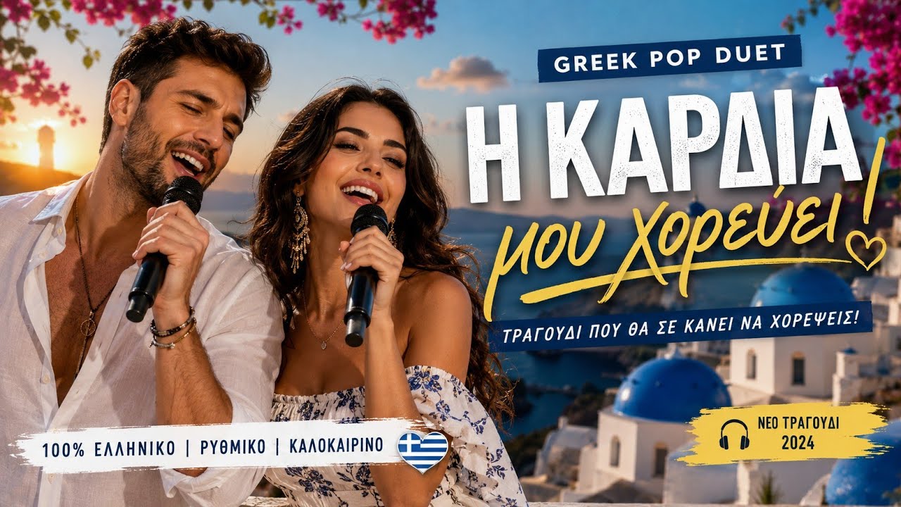 Greek Summer Hit 2026 🇬🇷 Kardia Mou Xorevei | Duet Greek Pop Dance #greekmusic #viral #music 